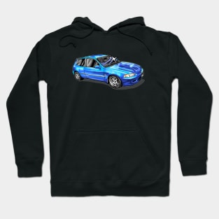 CIVIC BLUE CAR Hoodie